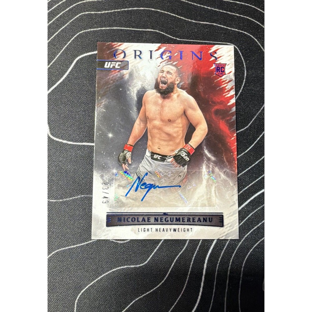 2023 Panini Chronicles UFC - Origins Autographs Nicolae Negumereanu #OA-NNG Blue